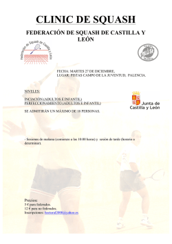 clinic de squash - Club de Squash Palencia