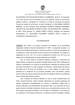 Superior Tribunal de Justicia Provincia de Corrientes