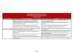 Plan Estratégico de Desarrollo Institucional PEDI 2016-2020