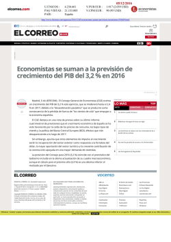 El Correo - Consejo General de Economistas