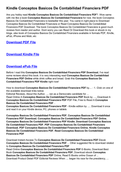 Kindle Conceptos Basicos De Contabilidad Financiera PDF