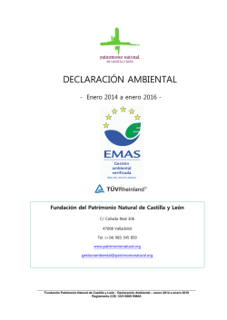 Declaración ambiental validada enero 2014 – enero 2016