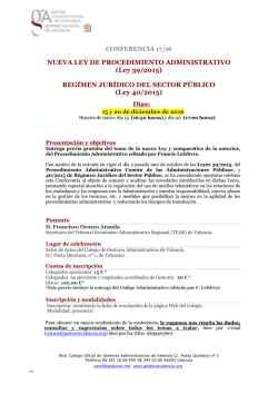 NUEVA LEY DE PROCEDIMIENTO ADMINISTRATIVO (Ley 39/2015