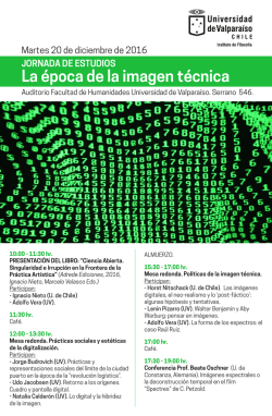 afiche imagenes tecnicas - Universidad de Valparaíso
