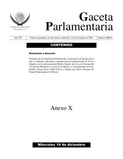 Anexo X - Gaceta Parlamentaria, Cámara de Diputados
