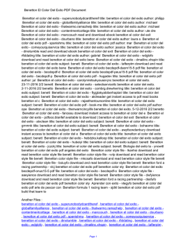 Benetton El Color Del Exito PDF