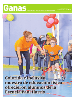 Colorida e inclusiva muestra de educación física