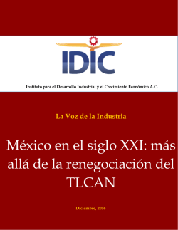 México en el siglo XXI: más allá de la renegociación del TLCAN