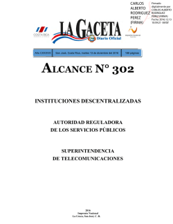 ALCANCE DIGITAL N° 302 a La Gaceta N° 239 del 13 12 2016