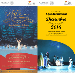 Agenda Cultural Diciembre 2016