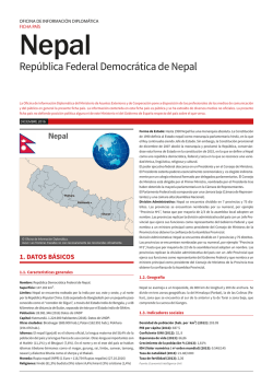 Ficha país de Nepal - Ministerio de Asuntos Exteriores y de