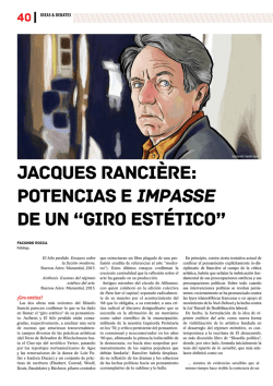 Jacques Rancière: potencias e impasse de un