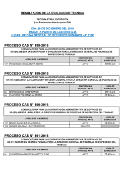 proceso cas n° 188-2016 proceso cas n° 189