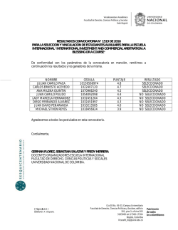 Resultados - Universidad Nacional de Colombia
