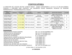 CONVOCATORIA - Colegio Militar Leoncio Prado