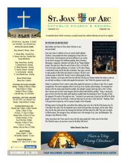Parish Bulletin - St. Joan of Arc Catholic Church