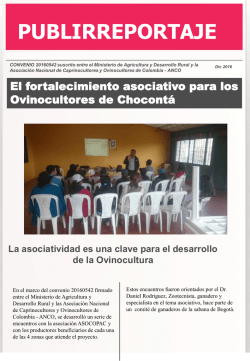 Fortalecimiento Asociativo Ovinocultores de Chocontá