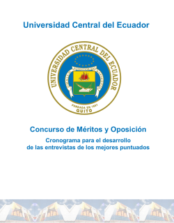 Universidad Central del Ecuador Concurso Méritos y Oposición
