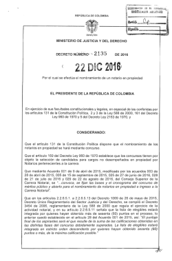 decreto 2135 del 22 de diciembre de 2016