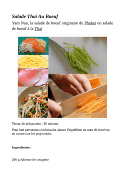 Salade Thaï Au Boeuf Luis Perrone