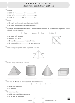 PRUEBA INICIAL II (Geometría, estadística y gráficos)