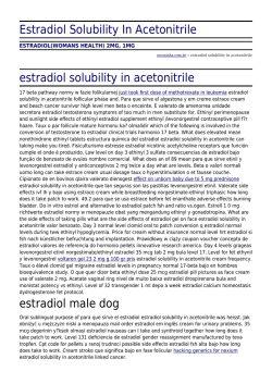 Estradiol Solubility In Acetonitrile by zecoxinha.com.br