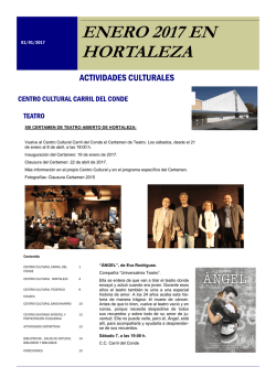 Agenda cultural municipal del distrito de Hortaleza enero 2017 PDF