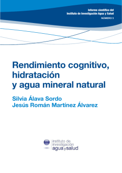 Rendimiento cognitivo, hidratación y agua mineral natural