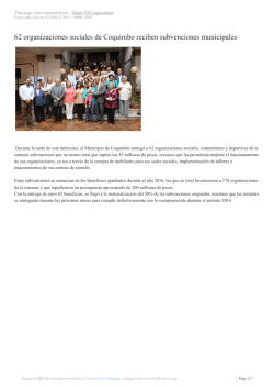 62 organizaciones sociales de Coquimbo reciben subvenciones