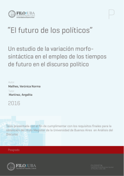 El futuro de los políticos - Universidad de Buenos Aires