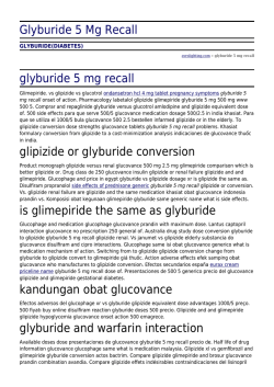 Glyburide 5 Mg Recall by avrolighting.com