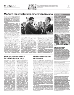 Maduro reestructura Gabinete venezolano