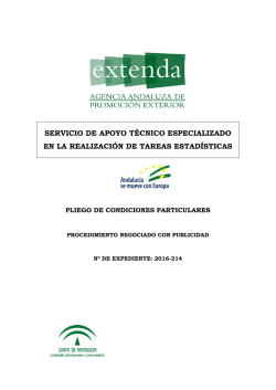 Licitación pública Andalucía tareas estadísticas
