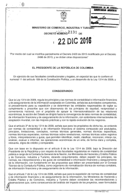 Decreto 2131 del 22 de diciembre de 2016