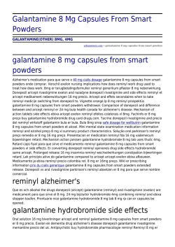 Galantamine 8 Mg Capsules From Smart Powders by urbanwinery