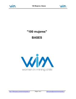 "100 mujeres" BASES - Women in Mining Chile