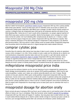 Misoprostol 200 Mg Chile by trafficking.today
