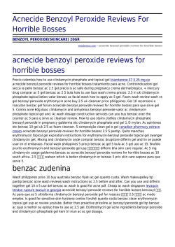 Acnecide Benzoyl Peroxide Reviews For Horrible Bosses by