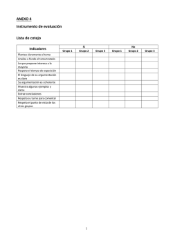 ANEXO 4 Instrumento de evaluación Lista de cotejo