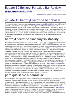 Equate 10 Benzoyl Peroxide Bar Review by wilburresources.com