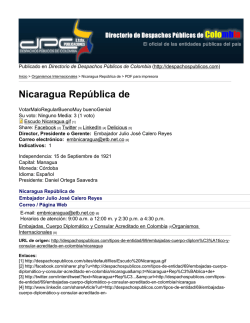 Nicaragua República de - Directorio de Despachos Públicos de