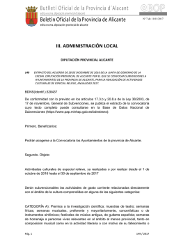 Butlletí Oficial de la Província d´Alacant Boletín Oficial de