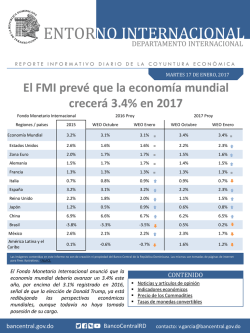 entorno internacional - Banco Central de la República Dominicana