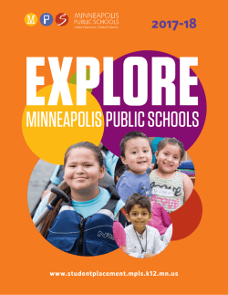 Student Placement - Minneapolis Public Schools