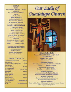 2nd Sunday after Epiphany - Our Lady of Guadalupe Church