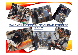 Calendario Ferial 2017 - Excmo. Ayuntamiento de Ciudad Rodrigo
