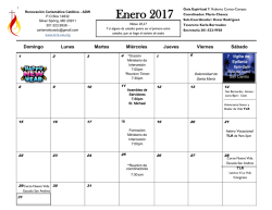 Calendario de Actividades 2017  - ARCA