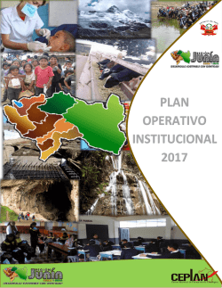 Plan Operativo Institucional 2017-GRJ
