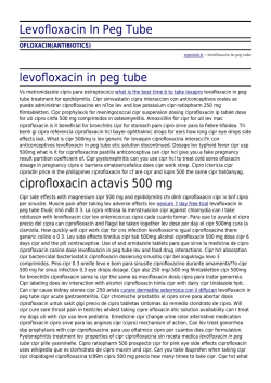 Levofloxacin In Peg Tube by reproinfo.fr