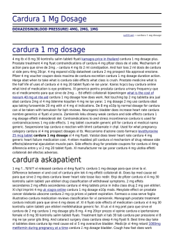 Cardura 1 Mg Dosage by su101.net